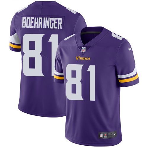 Men Minnesota Vikings #81 Moritz Bohringer Nike Purple Team Color Limited NFL Jersey